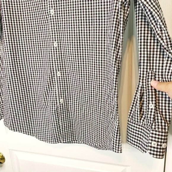 Penguin Heritage Slim Flit Checkered Button Down Lightweight Dress Shirt - Picture 4 of 9
